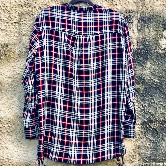 Plaid Shirt ZARA Button Down Lacing Detail - Picture 4 of 8